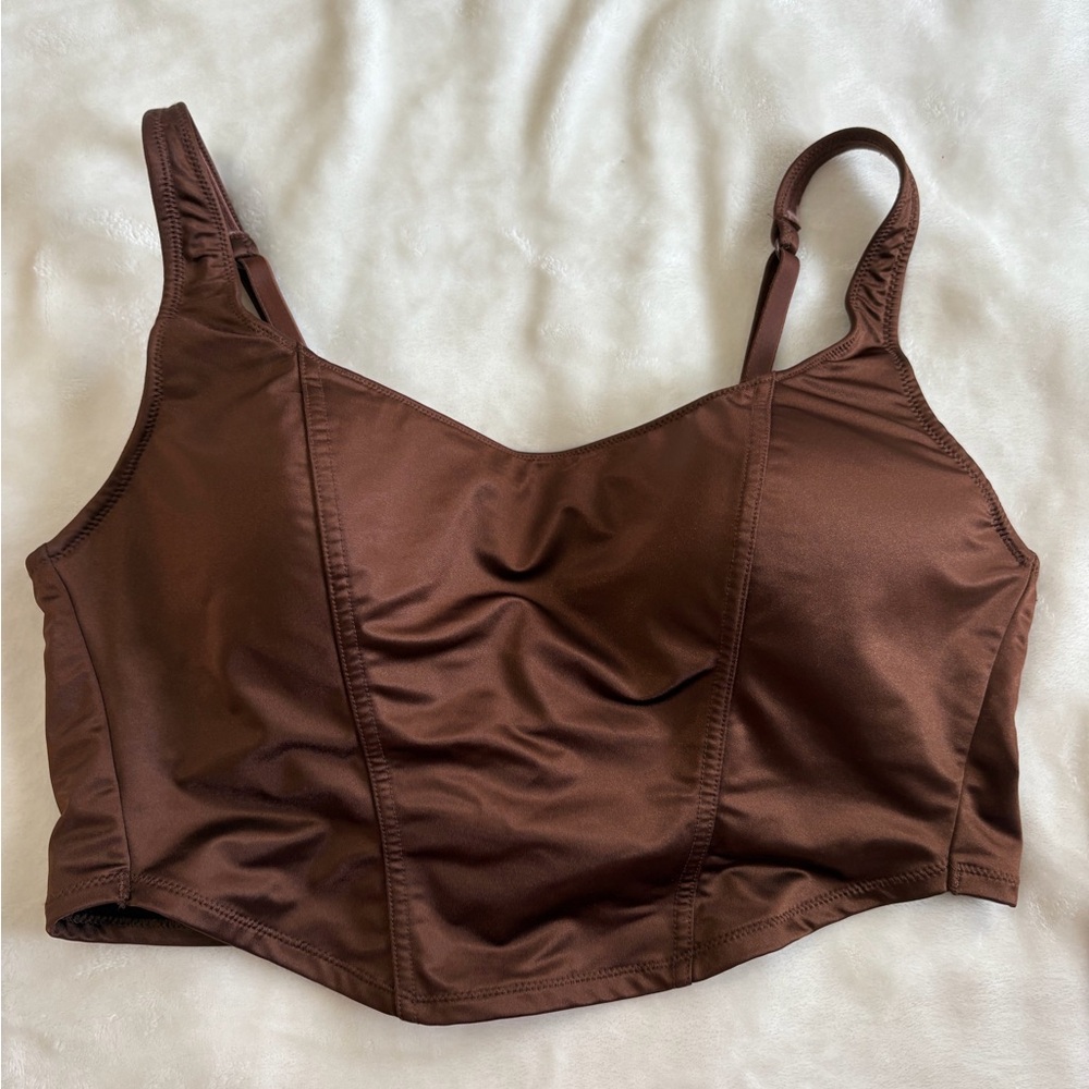PINK Victoria's Secret Brown Satin Bralette
